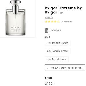 NWOT - Bvlgari Pour Homme Extreme. New without box.